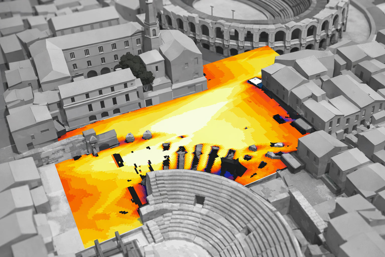 Sky View Factor du centre historique d'Arles